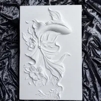 تابلو گچبری مدرن طرح ماهی