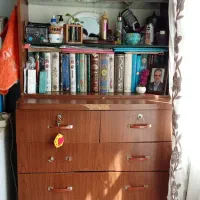 دراور کتابخانه دار چوب فندوقی