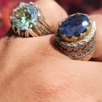 انگشترموزونایت ویاقوت کبودانگشتراجفت۱۷ملیون پونصد