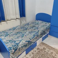 ست تخت و خواب پسرانه آبی به همراه میز تحریر|تخت و صندلی بچه|لاهیجان, بوجایه|دیوار