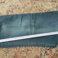 دو عدد شلوار لی کارشده و زغالی تیره دونه ای ۱۵۰ ت