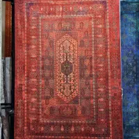 فرش ۱۲۰۰ شانه-قرمز سبز با کیفیت بالا