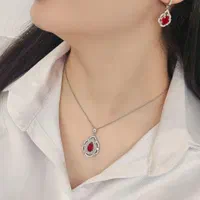 ست نقره یاقوت ولنتاین تخفیف ویژه نقره رزگلد کد ۰۲|بدلیجات|تبریز, |دیوار