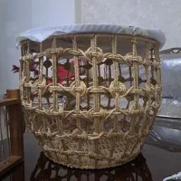 سبد رخت چرک مکرومه بافی