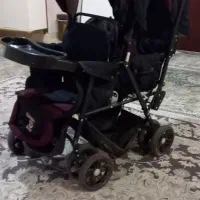 کالسکه دوقلویی در حد نو با قیمت خوب