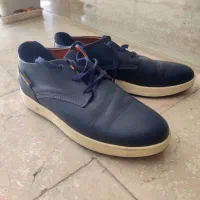 کفش چرم آبی کاربنی CAT