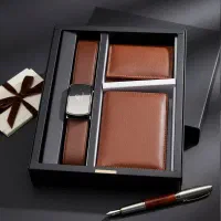 ست کیف و کمربند قهوه ای