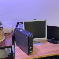 مینی کیس DELL CORE 2 optiplex 760 و ۲ مانیتور