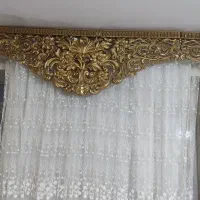 پرده حریر گلدار|پرده، رانر، رومیزی|آزادشهر, |دیوار