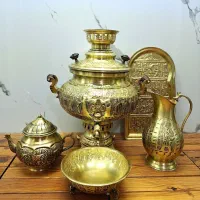 سماور برنز 6 لیتری ذغالی