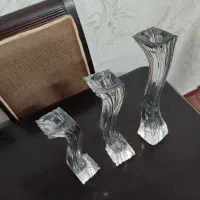 شمعدونی کریستال بوهمیا|صنایع دستی و سایر لوازم تزئینی|قم, شاه سید علی|دیوار