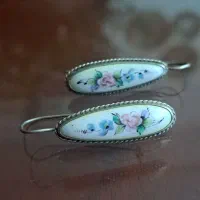‌گوشواره میناکاری اروپایی