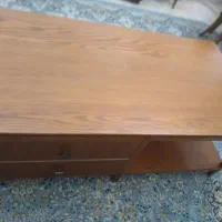 میز جلو مبلی چوبی و شیشه ایی