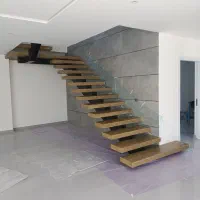 پله ، طراحی و ساخت کف پله چوبی وسوناخشک