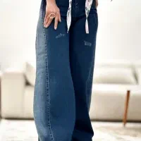 شلوار شافل تیره پایین ریش