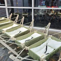 تولیدی گهواره سنتی ننو طرح نوزادی تاشوبانوج چوبی