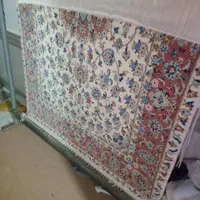 قالی نیمه کاره دست بافت ۳۲ خونه