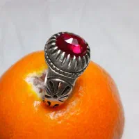 انگشتر نقره یاقوت