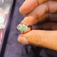 انگشتر نقره نگین الماس روسی (موزانایت)