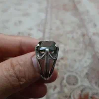 انگشتر نقره رکاب دست ساز  تک سنگ زیبا