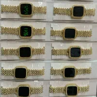 ساعت LED لمسی زنانه و دخترانه فول نگین مناسب هدیه