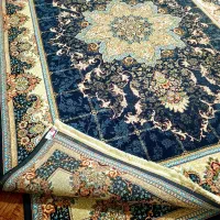 فرش ۱۲ متری جفت  سرمه ای