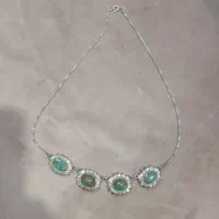 گردنبند نقره  با سنگ فیروزه