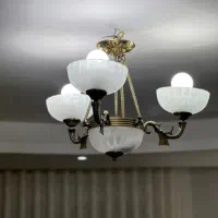 جفت لوستر  باکارات در حد نو|لوستر و چراغ آویز|کیش, |دیوار