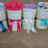 دسته گل های کیوت و جذاب عروسکی، بوکت رنگی