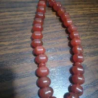 تسبیح سنگ عقیق اصل زیبا تراش خورده