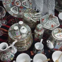 سرویس مرغی اصل عتیقه آب طلا