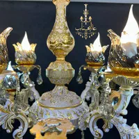 لوستر کرم طلایی تولیدی عالیجناب|لوستر و چراغ آویز|مشهد, شهرک رازی (شهرک غرب)|دیوار