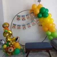 بادکنک آرایی و تم تولد جنگل