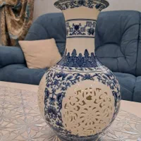 گلدان عتیقه  قلم آبی