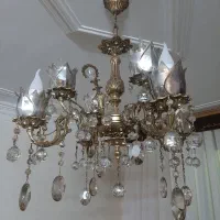 لوستر برنجی سنگین ۴ شاخه