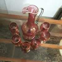 پارچ ولیوان پایه دار قدیمی