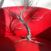 مجسمه مفتولی دکوری بنسای وسگ