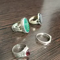۴ عدد انگشتر نقره