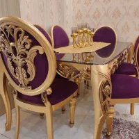 میز ناهارخوری ۶ نفره پلیمری سلطنتی