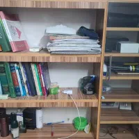 میز مطالعه و کار با قفسه و کمد شیشه ای|میز تحریر و کامپیوتر|گنبد کاووس, |دیوار