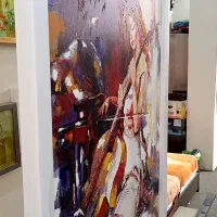 تابلو نقاشی با کنوس الیاف طبیعی|تابلو، نقاشی، عکس|رشت, پل تالشان|دیوار