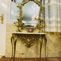 آینه وشمعدونی برنز