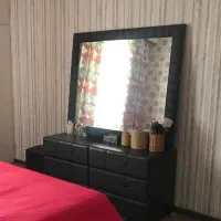 دراور و آینه شش کشوی چرمی