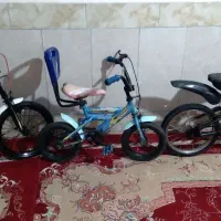 دوچرخه سایز ۱۶ دو عدد ویکی کوچک سایز ۱۲