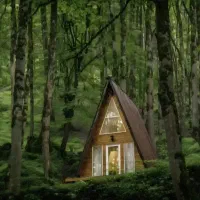 اجاره کلبه سویسی چوبی جنگلی وسط جنگل خوشگل