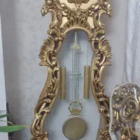 ساعت ایستاده چوب طلایی