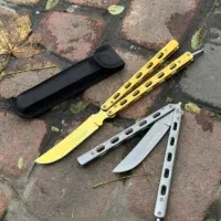 *مجموعه چاقو گلد* پروانه ای دو مدل