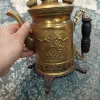 سماور برنجی زغالی|کلکسیون اشیاء عتیقه|نسیم‌شهر, |دیوار