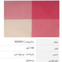 ۴ زیر بشقابی صورتی سفید