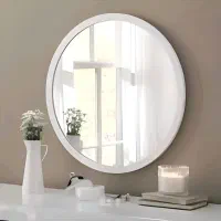 آینه شلف گرد pvc کنسول آرایشی دکوری تزئینی حمام